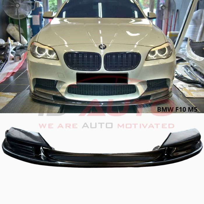 Преден лип спойлер за BMW F10 F11 - M5 броня (2011–2017) – черен гланц, бмв ф10 ф11 тунинг