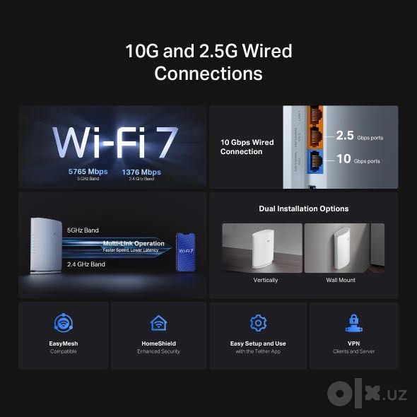 TP-Link Archer BE450 BE7200 Wi\-Fi 7