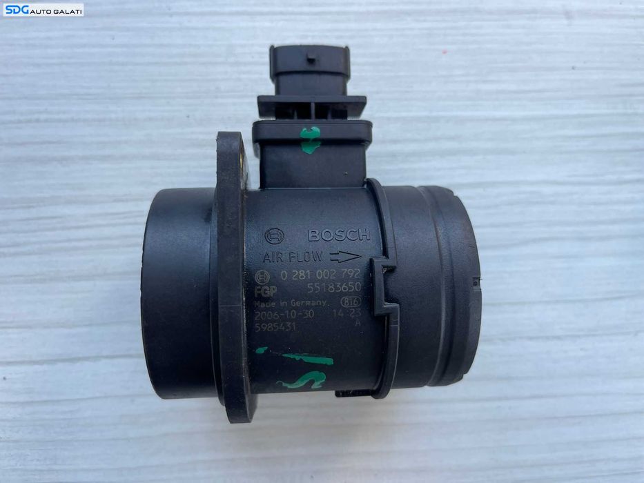 Debitmetru Aer Lancia Musa 1.3 JTD 2008 - 2012 Cod 0281002792 55183650 (compatibil cu codurile 95513367 0281002793) [B3504]
