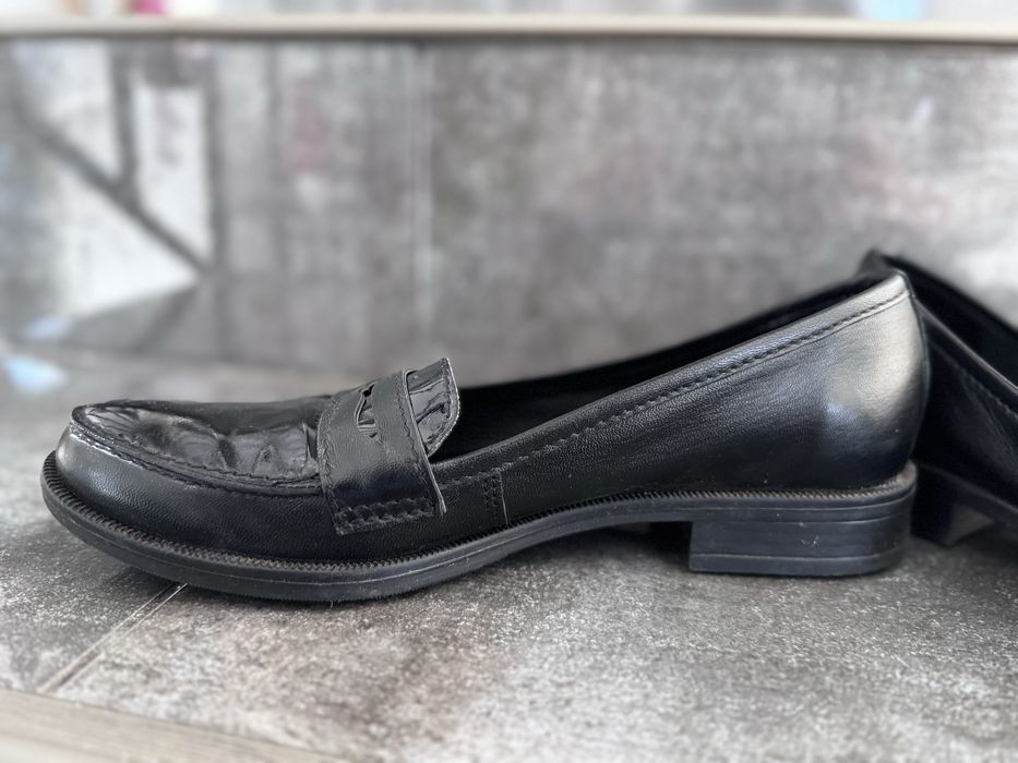 Vand Loafers piele neagra + lacuita marimea 38