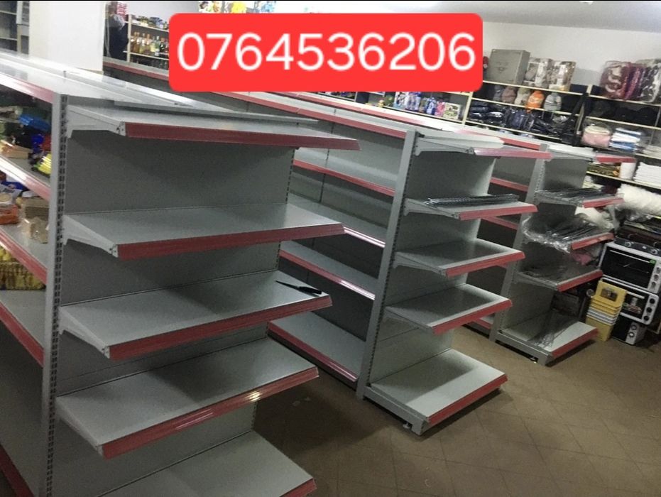 Vând rafturi metalice pentru magazine, depozite sau de pus în magazin