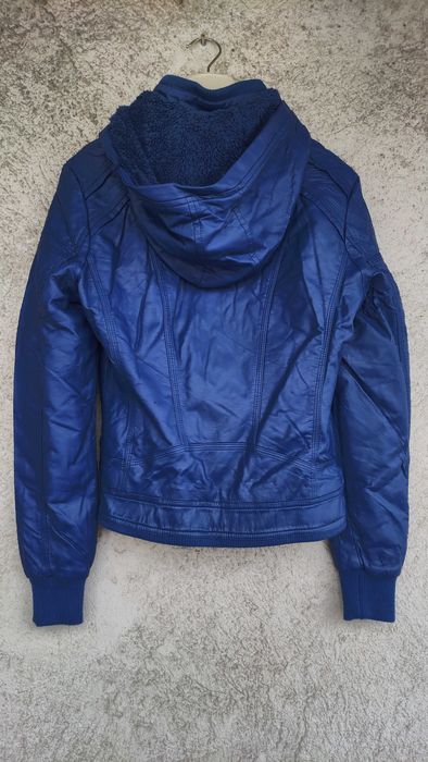 Vand geaca dama, albastra, din piele ecologica, marimea M