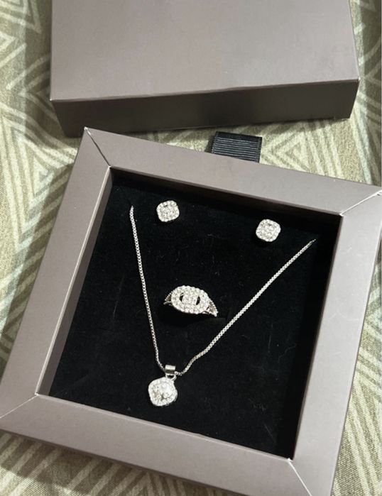 set bijuterii Obsidian