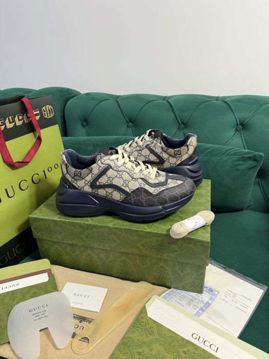 Adidasi Gucci Rhyton piele naturala 100% Full Box colectie noua