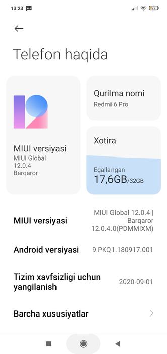 Redmi 6 Pro  32Gb  4Ram