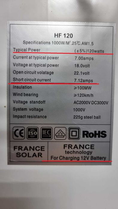 120w Соларен панел с контролер 20А МРРТ Специално за 12v системи каравани кемпери висок клас преносим къмпинг