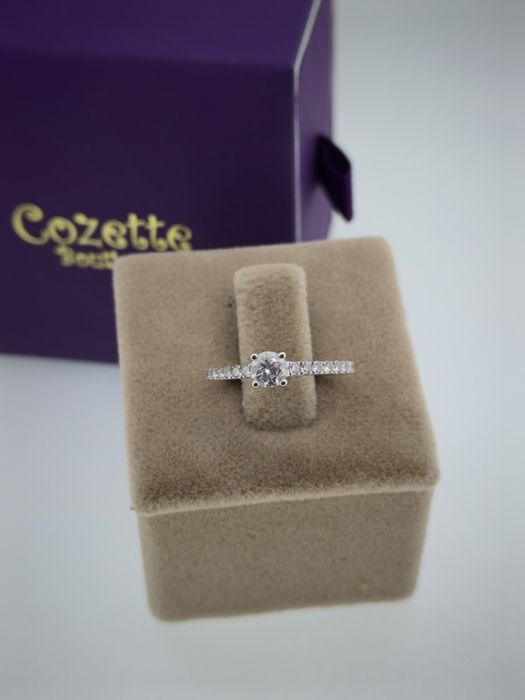 Inel logodna Cozette aur 18k 2.17gr cu diamante naturale (r)