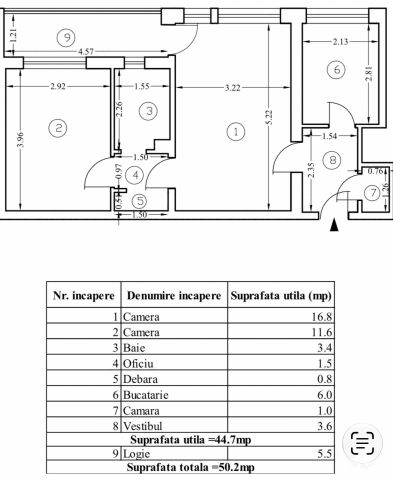 Apartament 2 camere la 400m de metrou Gorjului