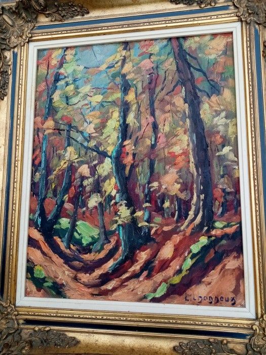 Ulei pe pânză o lucrare semnata foarte veche de o foarte bună calitate incadrata intr-o rama in stilul Baroc din lemn masiv, 68 cm cu 42, putin rama s