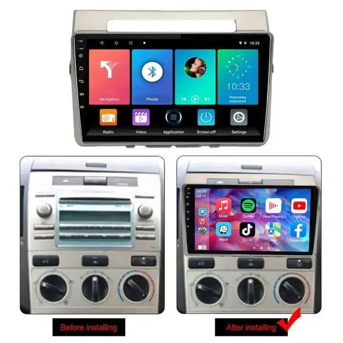 Мултимедия Toyota Corolla Verso с Android Двоен дин Навигация 04-09