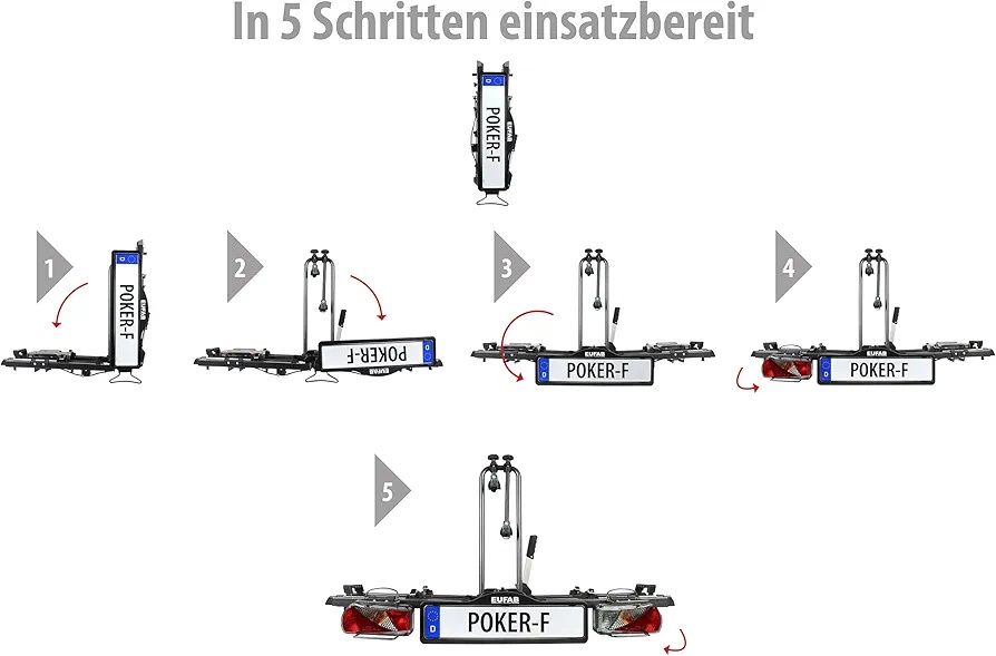 Нова велосипедна стойка/багажник за колела Eufab  Poker F