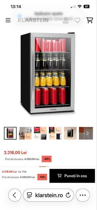 Racitor bauturi klarsten 124l