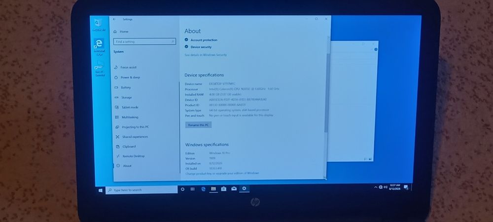 Laptop hp ssd 230G
