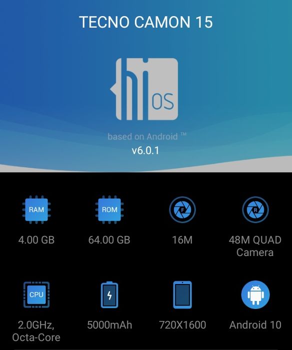 Телефон Техно камон 15