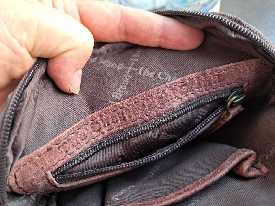 Мъжка чанта,малка кожена чантичка-естествена кожа