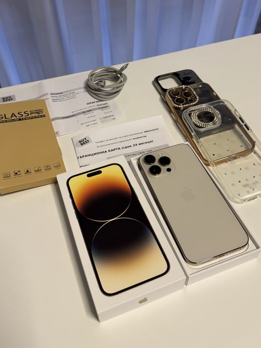 Iphone 14 pro max Gold - 128GB Гаранция и Фактура