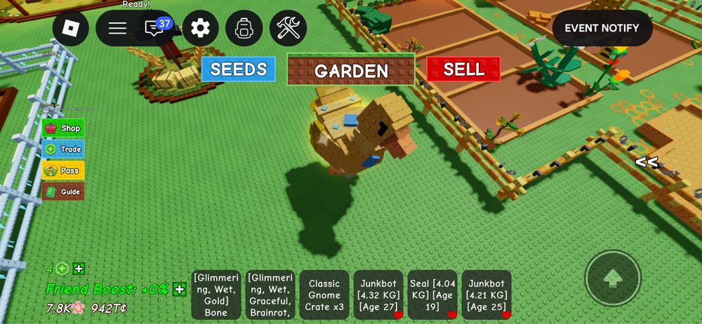 Grow A Garden питомцы roblox