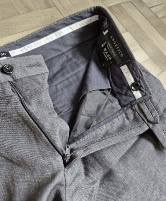 Pantaloni Angelico Luca Bani, Lână Woolmark Noua Virgină Tasmania 48