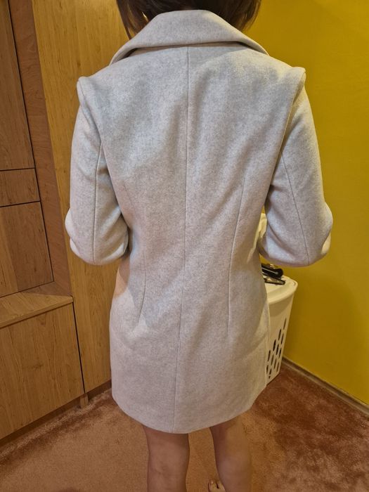 Palton bej dama, elegant