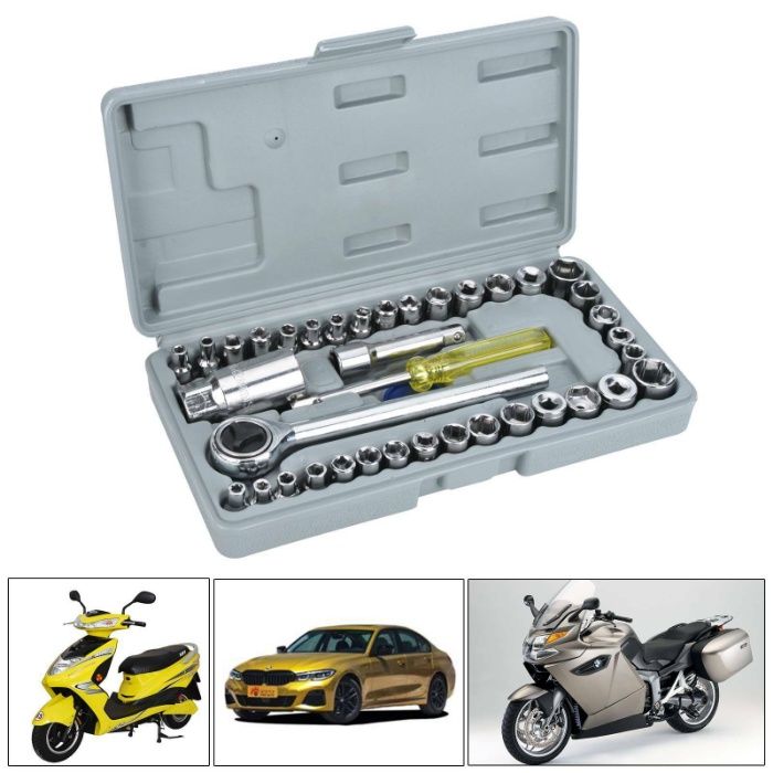 Гедоре AIWA 40 части 1/4" - 3/8" с тресчотка