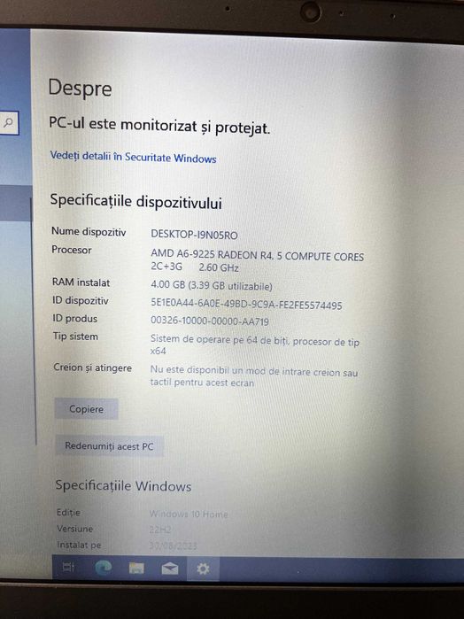 Laptop Lenovo IdeaPad S145-15AST, 1TB HHD/4GB RAM, AMD A6-9225!