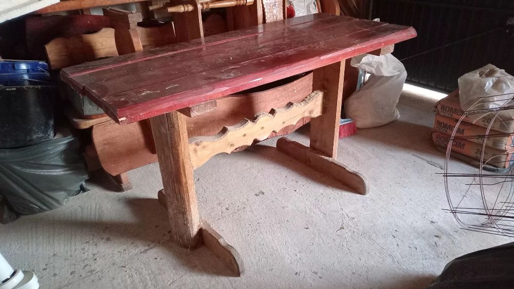 Vand masa din lemn masiv in stil rustic