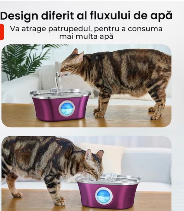 Vând Dispenser apa automat tip fantana pentru pisici si caini