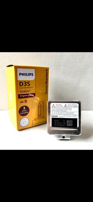 Set 2x Becuri  Xenon D3S Philips OEM 4350k , 35w