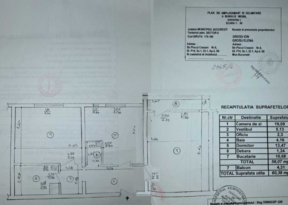 Particular Vand Ap 2 camere 61mp Metrou Pacii - Militari