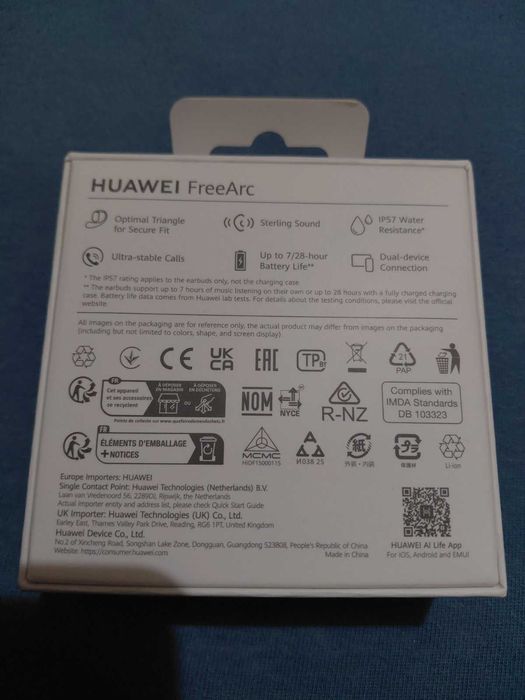 Безжични слушалки Huawei FreeArc черни