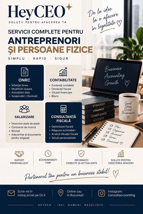 Servicii ONRC, contabilitate, salarizare si consultanta fiscala