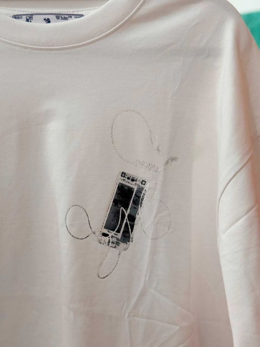 Tricou OFF WHITE alb mărimea S