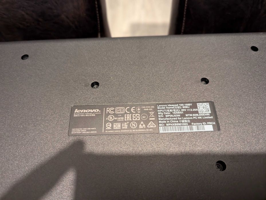 Laptop Lenovo IdeaPad 100-15IBY-80MJ + cooler + mouse 128GB SSD