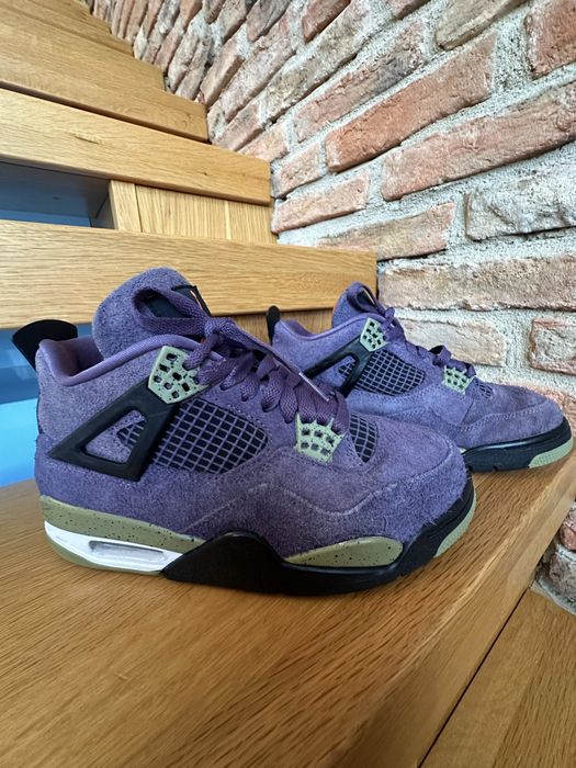 Jordan 4 retro естествен велур лилави
