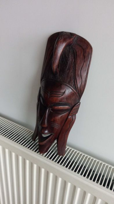 Екзотична, автентична, дървена маска за стена