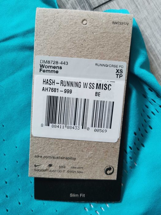 Maiou Nike Dri-FIT ADV AeroSwift Cropped XS nou Turquoise