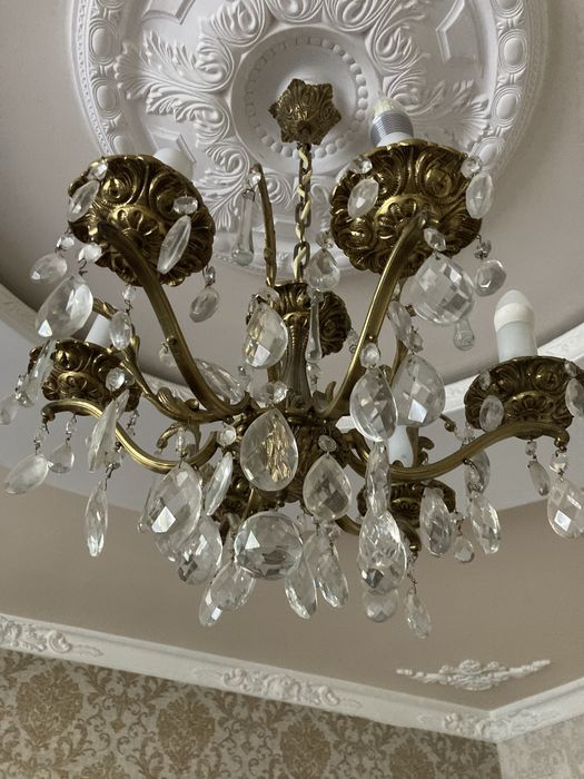 Чешкая люстра из чистого бронза