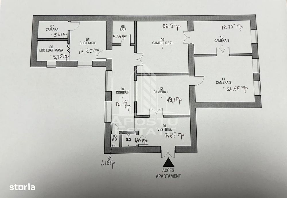 Apartament elegant in palat istoric restaurat, Timisoara Piata Maria
