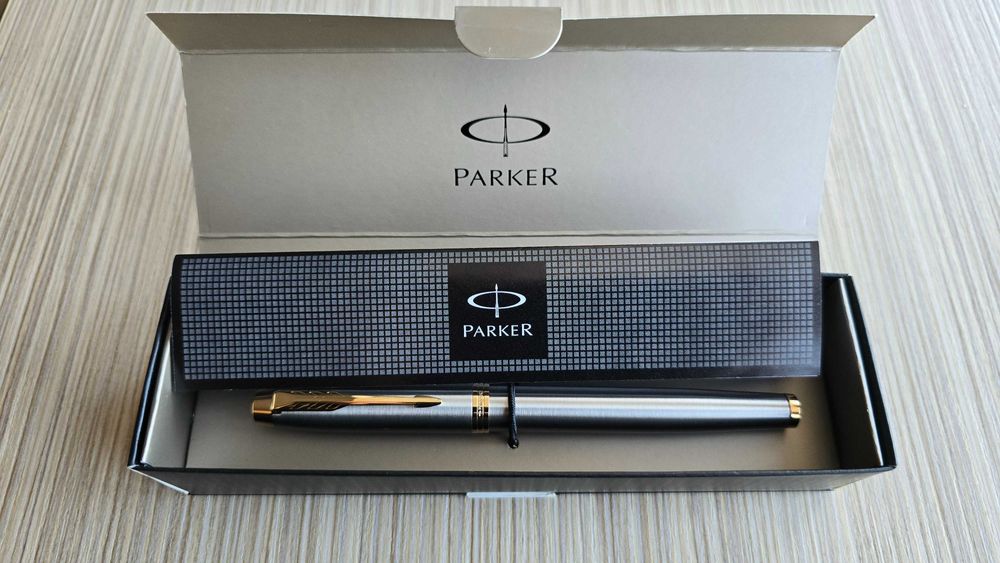 Stilou Parker IM/Core Royal Brushed Metal GT Gold