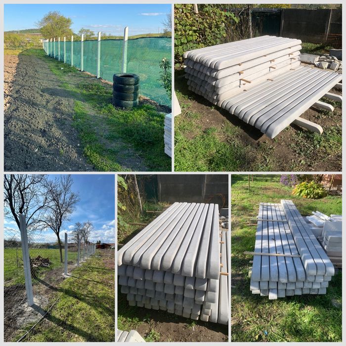 Prefabricate beton și mozaic. Travertin, intervale gard, capace stalpi, șpalieri