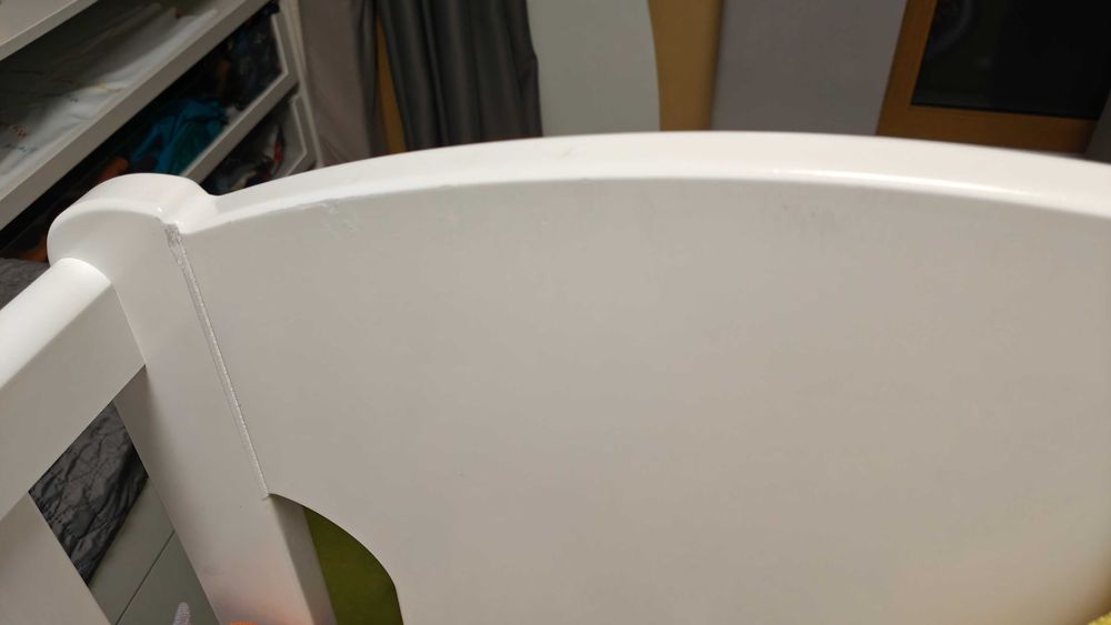 Дървена бяла бебешка кошара Петит Мече на Арбор с люлеещ механизъм.