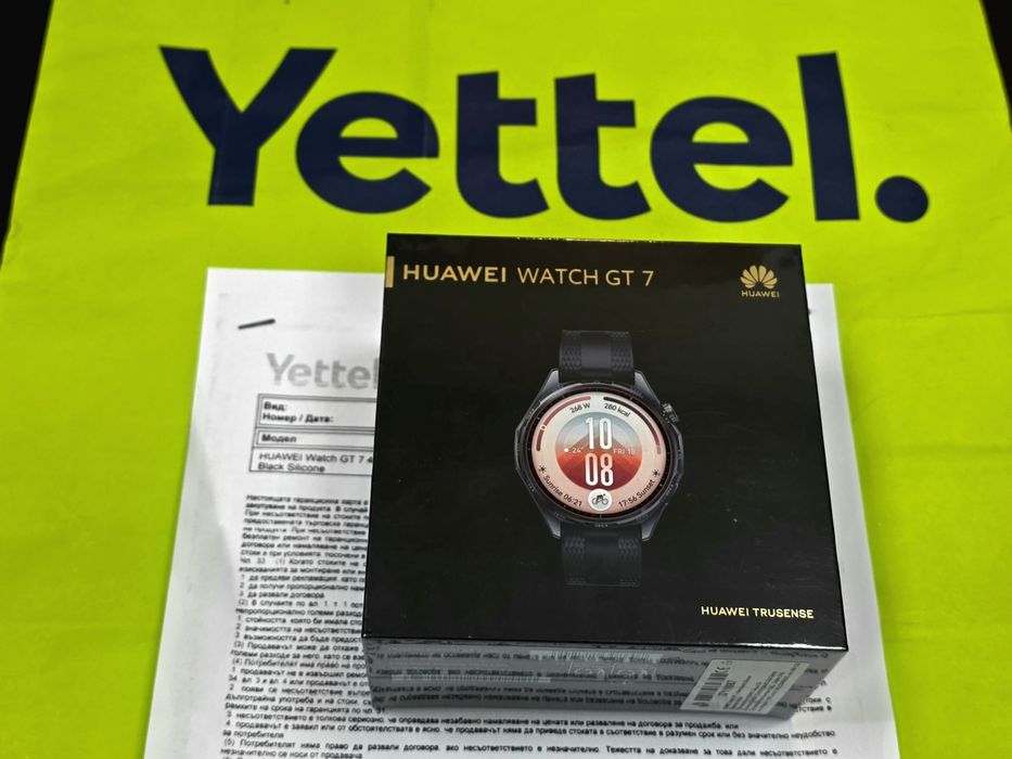 ЗАПЕЧАТАН 46mm Huawei Watch GT 7 | GT7 Гаранция Yettel 2029г. Black