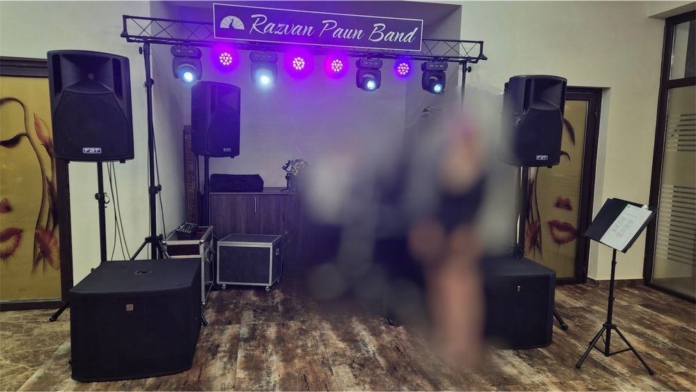 Schela 3 metri + 4 Lumini Eurolite LED + Controller DMX Audibax