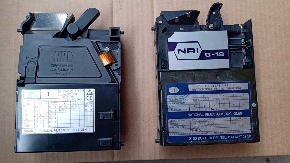 Монетници без ресто NRI G13 и RM 5(валидатори)