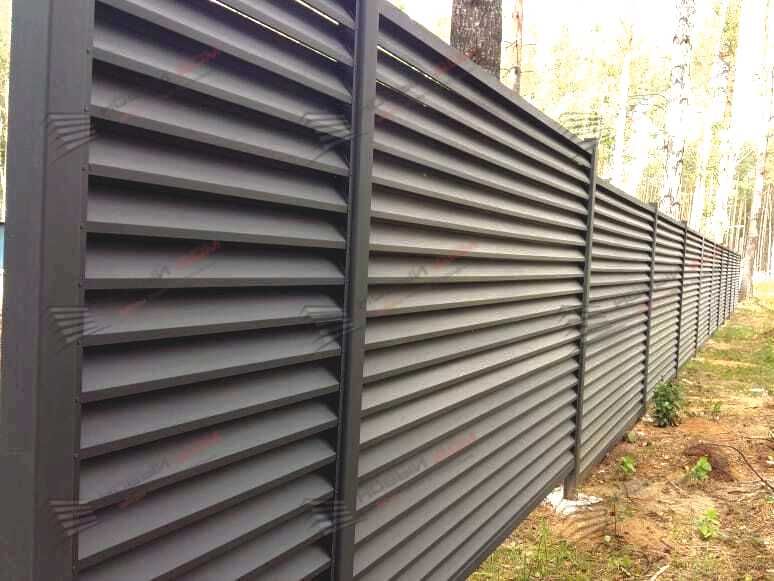 Забор жалюзи из металла