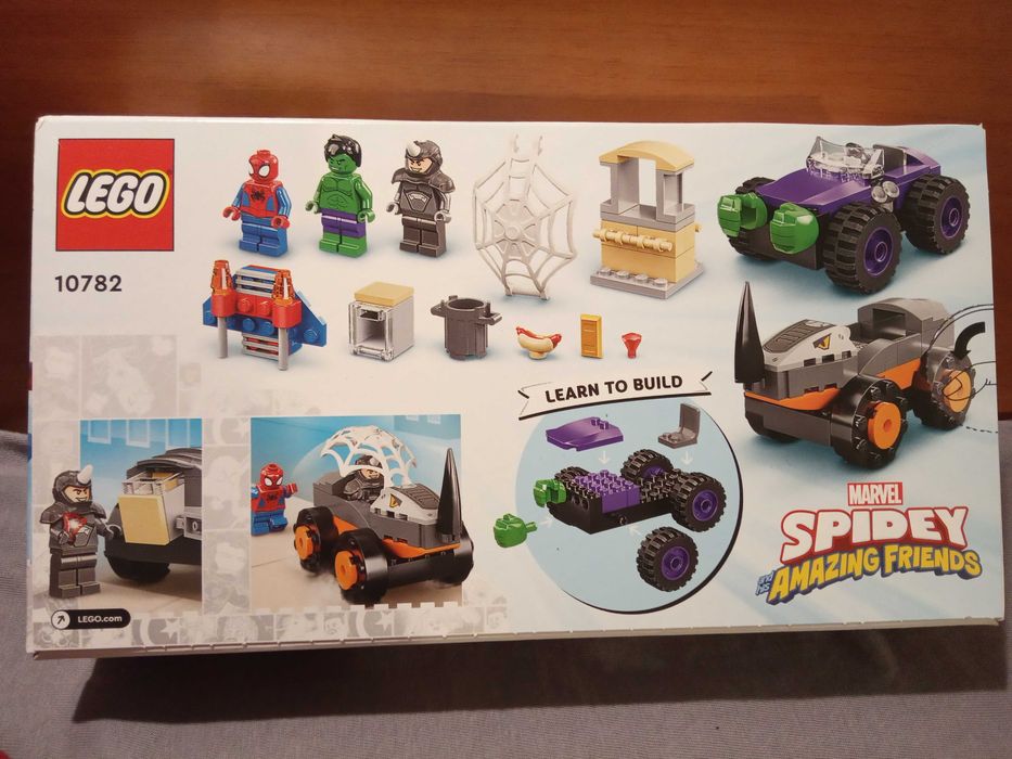 Lego 10782 Hulk & Spider-man vs Rhino, nou si sigilat