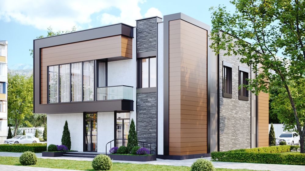 Alukabond #Аликафон алюкабонд фасад ишлари