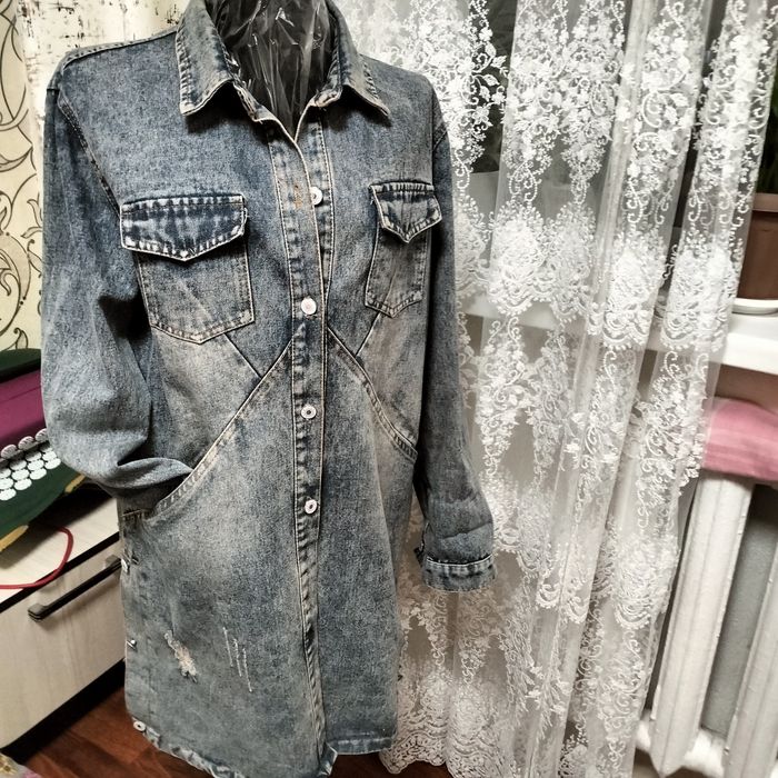 Джинсовый кардиган.