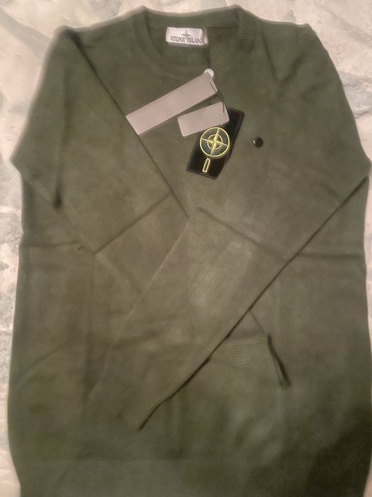 Худи stone island зеленый цвет