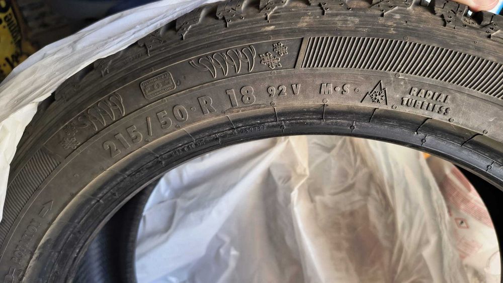 4 anvelope iarnă General Tire 215/50 R18 92V – DOT 2021 – stare foarte bună